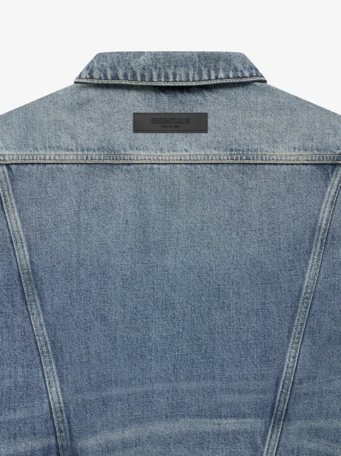 Essentials Kids Trucker Jacket Indigo